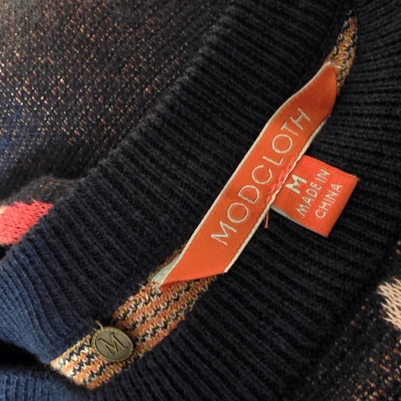 NWOT NAVY BLUE ModCloth Fall Sweater - Picture 4 of 6